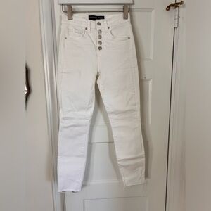Veronica Beard Debbie skinny jeans in white size 25